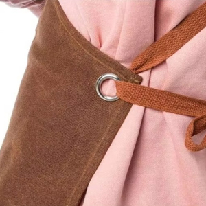 Échantillon gratuit : Tablier de charpentier robuste pour hommes et femmes, tablier à outils en toile cirée imperméable, idéal pour la cuisine, le jardin, la poterie - Product Image 3