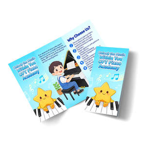 <span class=keywords><strong>Folleto</strong></span> Tríptico A6 Impreso en Papel Brillante Personalizado y Económico con Laminado Brillante o Mate - Product Image 5