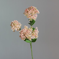 Groothandel Kunstmatige Real Touch 3-takkige Sedum-besbloemenstelen voor bruiloftsdecoratie op tafels
