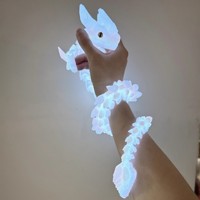 Figurine de dragon divin articulée en verre imprimé en 3D, ornements en pierre de cristal, kit de sculpture animale