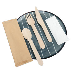 Ensemble <span class=keywords><strong>de</strong></span> couverts en bois compostables respectueux <span class=keywords><strong>de</strong></span> l'environnement Ustensiles <span class=keywords><strong>de</strong></span> salle à manger bon marché - Product Image 6