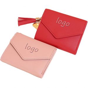 Monederos de Mujer con Borlas, Tarjetero, Cartera de Cuero PU para Mujer, Bolsa para Monedas, Billetera - Product Image 1