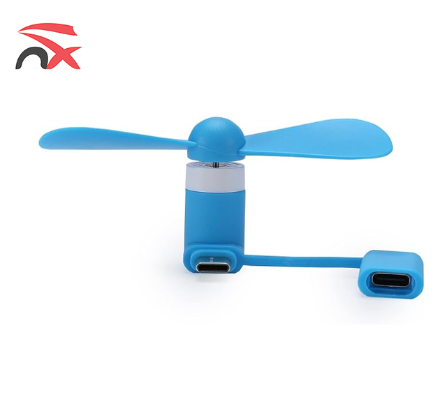 Soft Blade Type C Mini Phone Fan Personal Cooling Fan for Mobile Phones Outdoor Travel Activities