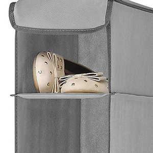 ODM Hanging Shoe <strong>Shelves</strong> 8 Section <strong>Grey</strong> Closet Organizer - Product Image 5