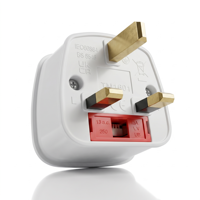 Adaptor Perjalanan Universal AC Adapter Bisnis & Rekreasi Seluruh Dunia ke Colokan UK dengan Bahan PC untuk Laptop, Ponsel & LED