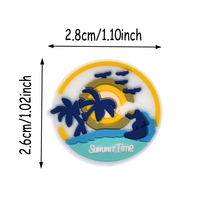 Vente en gros de breloques en PVC souple pour sabots, chaussures de plage d'été pour le surf, accessoires de bricolage et breloques
