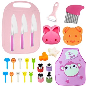 37pcs ensemble d'outils <span class=keywords><strong>de</strong></span> <span class=keywords><strong>cuisine</strong></span> en plastique pour enfants moule à gaufrer pour aliments pour bébés et <span class=keywords><strong>planche</strong></span> à découper pour apprendre à cuisiner - Product Image 4
