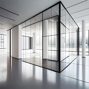 Chi phí thấp Khung kính phân vùng bảng tường Kinh Tế văn phòng phân vùng vật liệu với giá tốt - Product Image 5