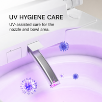 WC intelligent mural MWD avec distributeur de mousse intégré, hygiène UV, chasse d'eau à double vortex, design compact, vente en gros OEM