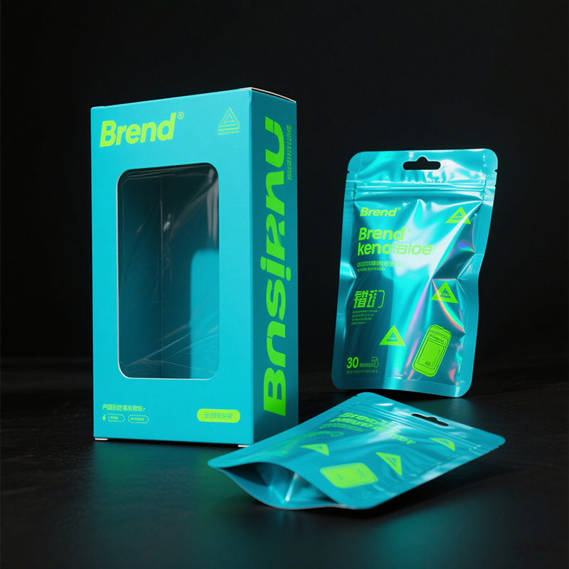 Custom Logo Packaging Boxes with Zipper Top Moisture-Proof EVOH-PE Plastic for CD Case and Mylar Bags