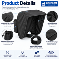 Housse de protection personnalisée pour port de charge de véhicule électrique, imperméable, protection contre la pluie et la neige, tissu Oxford, housse de protection pour prise de charge de véhicule, OEM ODM