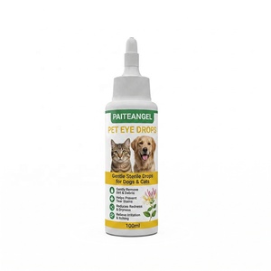 Gouttes oculaires pour animaux de compagnie 100ml – Nettoyant stérile pour taches lacrymales chiens et chats – Lavage oculaire botanique au chèvrefeuille – Soulage les rougeurs – Personnalisation OEM - Product Image 6