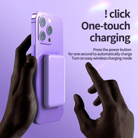 Mini banque d'alimentation sans fil magnétique portable avec logo personnalisé 5000mah Chargement tendance pour iPhone
