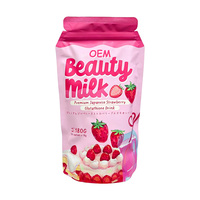 Boissons au collagène et au glutathion saveur fraise en sachet OEM ODM – Boisson soluble au collagène marin aromatisée à la fraise
