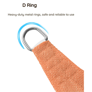 Voile d'ombrage triangulaire orange 3x3x3m pour <span class=keywords><strong>jardin</strong></span>, patio, abri <span class=keywords><strong>de</strong></span> voiture, piscine, protection solaire - Product Image 2