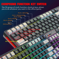 75% RGB rétro-éclairé clavier mécanique de jeu Anti-Ghosting TKL sans fil 83 touches échange à chaud clavier filaire clavier de jeu mécanique