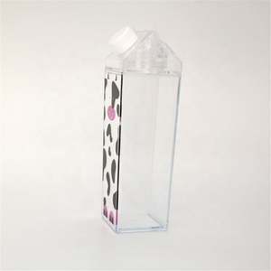 <b>BPA</b>-<b>Free</b> Logo Customizable 500Ml 750Ml 1000Ml 1900Ml Colorful Square Plastic Milk Carton Juice <b>Water</b> <b>Bottles</b> With Lid - Product Image 2