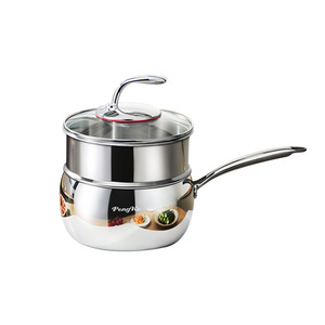 Stainless Steel <b>Milk</b> Pot Large Belly Stove Use Uncoated Non <b>Stick</b> Pan Easy Cleaning Household Steamer - Product Image 2
