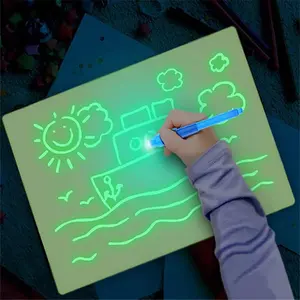 Kids Drawing Writing Board Magic Pad Glow-in-the-dark Drawing Board Fluorescent Board