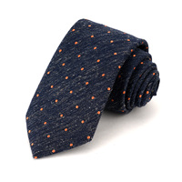 Cravate à rayures de créateur, soie et lin mélangés, accessoire de fête de mariage de style réversible
