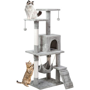 Big Cat Scratch Tree Castle House Gray Premium Jumbo Post Arbre à chat pour Big Cat Tower - Product Image 1