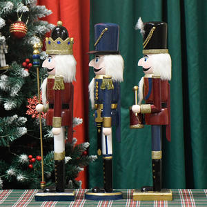 2024 nouvelles décorations de noël 50cm 20 pouces <span class=keywords><strong>grand</strong></span> beau soldat en étain en bois <span class=keywords><strong>casse</strong></span>-<span class=keywords><strong>noisette</strong></span> décoration pour cadeau de noël artisanat exquis - Product Image 3