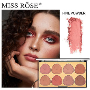Miss rose otto colori Blush torta in polvere nuovo oro perlescente vegano brillante minerale chimico trucco fiera opaco - Product Image 4