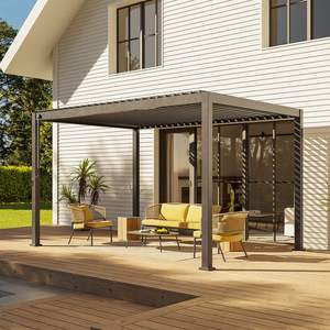 Pérgola manual de personalización, cubiertas para <span class=keywords><strong>patio</strong></span> trasero, cocina exterior automática, pérgola bioclimática con persianas de aluminio - Product Image 4