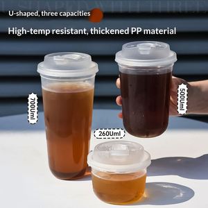 Vaso Desechable Personalizado con Logotipo, Vaso de Plástico PP Esmerilado para Smoothies, Vaso en Forma de U para Té de Burbujas con Leche - Product Image 3