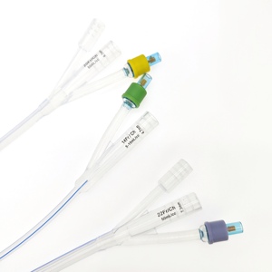 Medical Disposable Latex <strong>Silicone</strong> Urethral <strong>Catheter</strong> Double Lumen Urinary Foley Urine <strong>Catheters</strong> Lubricath <strong>Catheter</strong> for Male - Product Image 2
