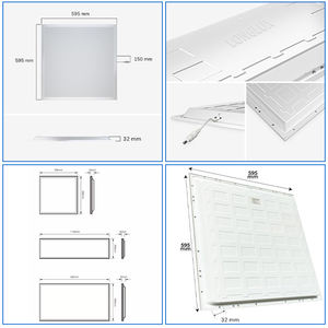Pannello Luminoso a <span class=keywords><strong>LED</strong></span> da <span class=keywords><strong>Soffitto</strong></span> a Incasso 120x30 SMD2835 in Alluminio dal Design Moderno Temperatura di Colore 3000K/4000K/6500K - Product Image 6