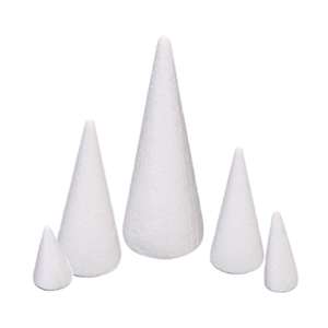 5 pezzi coni in schiuma artigianale Polyfoam per bambini Festival albero di natale progetto per bambini - Product Image 2