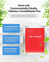 Armoire murale pour enrouleur de tuyau d'incendie, simple porte, en acier rouge, avec serrure, pour équipement de lutte contre l'incendie et protection incendie intérieure