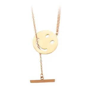 46562 Xuping модное ожерелье из нержавеющей стали с покрытием из розового золота для женщин ювелирные изделия