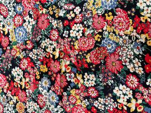 Tissu imprimé FLORAL en <span class=keywords><strong>BENGALINE</strong></span>, tissu extensible pour vêtement - Product Image 2