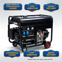 Mini moteur silencieux 5,5 kW monocylindre quatre temps refroidi par air, démarrage électrique 12 V CC, 50 Hz pour usage industriel/commercial/résidentiel