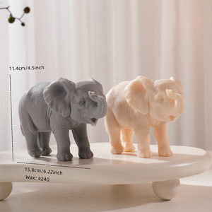 Molde de Silicona para Velas con Forma de Elefante Caminando, Molde de Cera de Soja con Forma de Animal, Decoración para el Hogar, Jardín y Mesa - Product Image 2