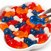 Bonbons Gélifiés Halal en Forme de Baleine, Bonbons Gélifiés Aigres en Gros, Bonbons aux Fruits, Bonbons Nouveauté pour Enfants, Bonbons Personnalisés à Marque Privée, Chinois