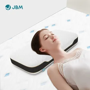 Tea Foam Pillow Good Sleep Bed Memory Foam Pillow Orthopedic Oblong Shape Neck Pain Relief Green Customized Logo OEM ODM Service