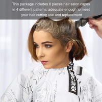 Capa de Peluquería Personalizada con Patrón Impreso Impermeable y Antiadherente para Corte de Pelo de Adultos