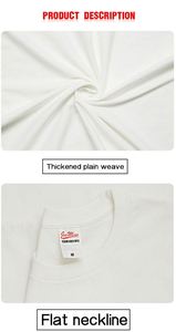 Summer Clothes High Quality 230Gsm Black Heavy Cotton Short Sleeve Plain Solid Color Drop Shoulder Us Plus Size Tshirt for Men - Product Image 6