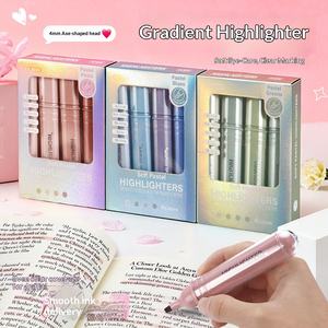 Stylo surligneur 12 couleurs à tête inclinée, protection oculaire, dégradé de haute qualité, marqueur pour étudiants, points clés, journal, dessin - Product Image 2