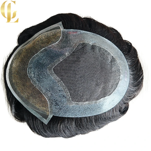 Goodluck HD Style Swiss Lace Front Hairline, Encaje Francés en el <span class=keywords><strong>Centro</strong></span>, Cabello Humano, Reemplazo Capilar Masculino - Product Image 1
