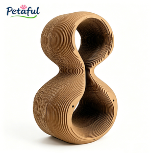 Petaful Túnel Rascador <span class=keywords><strong>para</strong></span> <span class=keywords><strong>Gatos</strong></span> de Doble Anillo y 8 Bucles - Mueble Interactivo de Cartón <span class=keywords><strong>para</strong></span> <span class=keywords><strong>Gatos</strong></span> Pequeños y Adultos - Product Image 3