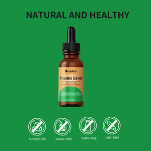 Aogubio Suplemento para el cuidado de la salud OEM Vitamina D3 líquida con vitamina <span class=keywords><strong>K2</strong></span> Soporte líquido <span class=keywords><strong>Vd3</strong></span> + <span class=keywords><strong>K2</strong></span> Drop - Product Image 4