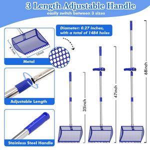 Ramasse-crottes multi-niveaux en acier inoxydable écologique PetFit pour poulailler, litière pour chat, fumier de cheval - Réutilisable et durable pour les déchets d'animaux - Product Image 2