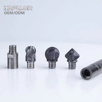 Couteau de nez remplaçable KAPLO sur mesure en usine, en aluminium, à quatre lames en acier au tungstène, connexion filetée, module CNC