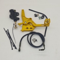 Kit de frein à pied hydraulique arrière en alliage d'aluminium CNC noir pour Sur-Ron Light Bee X LBX Segway X260, prêt à être expédié, pièces de modification