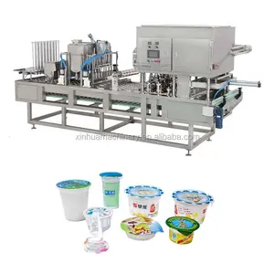 Custom fully automatic milk tea cup filing sealing machine