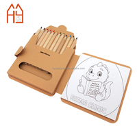 Kit de coloriage de poche pour enfants, mini livre de coloriage, crayons de couleur, ensemble de dessin personnalisable, activité de voyage, cadeau promotionnel
